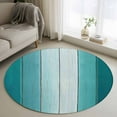 thumbnail image 5 of Rectangle Rug 4ft Area Rug, Farm Vintage Green Gradient Wood Grain Area Rugs for Living Room Bedroom, Retro Wood Board Floor Mat Non-Slip Non-Shedding Carpet Indoor Accent Rugs, 5 of 9