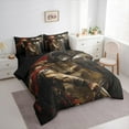 thumbnail image 3 of Manfei Ancient Soldier 7-Piece Twin Bedding Sets,Oil Painting Art Bedding Comforter Set,Vrown Black Sheet Sets For Kids Boys,Breathable Home Decor Reversible, 3 of 8