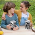 thumbnail image 7 of 12oz Conical Thermal Insulation Cup 4.9×3.2in With Straw No Odor Insulation Effect Is Good For Party Camping Picnic Travel Black White Cow Print, 7 of 7