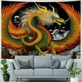 thumbnail image 4 of Fenyluxe  Dragon Phoenix Tapestry, Chinese Oriental Asian Mythology Animal Tapestries, Chinese Mythology Legend Art Tapestry Wall Hanging for Living Room Dorm Home Decor 50x40inch, 4 of 6