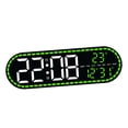 thumbnail image 3 of Reloj despertador digital con pantalla de temperatura, moderno y minimalista, LED, de pared, electrónico, para oficina, escritorio, dormitorio, sala Luz verde, 3 of 6