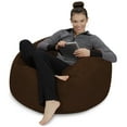 thumbnail image 6 of Sofa Sack Bean Bag Chair, Memory Foam Lounger with Microsuede Cover, Kids, 3 ft, Chocolate, 6 of 9