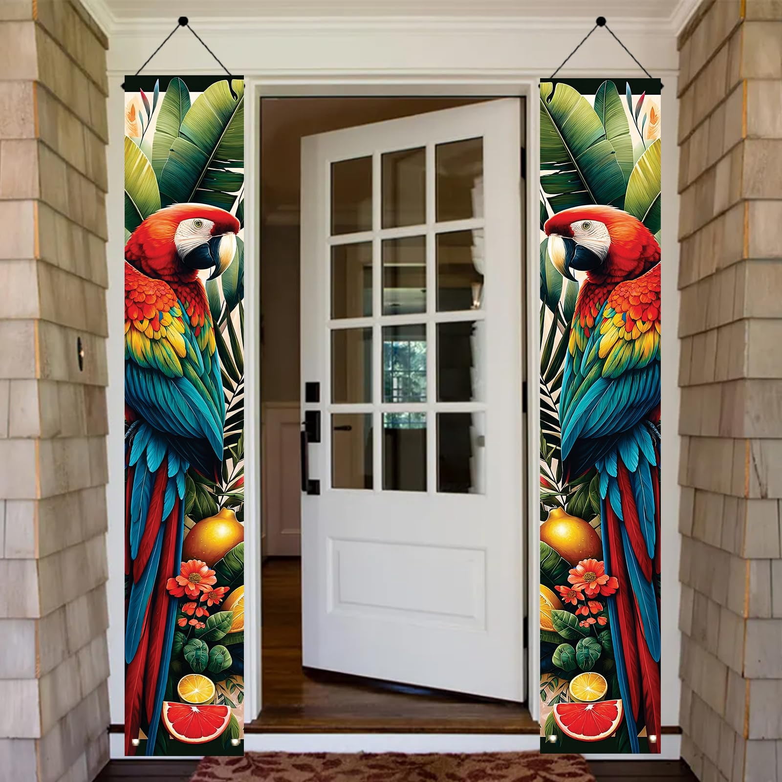 Patriotic Eagle Porch Banners 71x12 Inch American Flag Independence Day Outdoor Decorations Bald Eagle Hanging Porch Signs 4th of July Memorial Day Veterans Day Home Decor