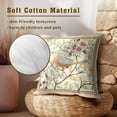 thumbnail image 5 of Vintage Floral Pillow Covers 16x16 Inch Spring Summer Rustic Flower Bird Decorative Throw Pillow Covers Set of 2 Farmhouse Pillowcases Cotton Square Cushion Covers for Couch Bed Sofa Chair, 5 of 6