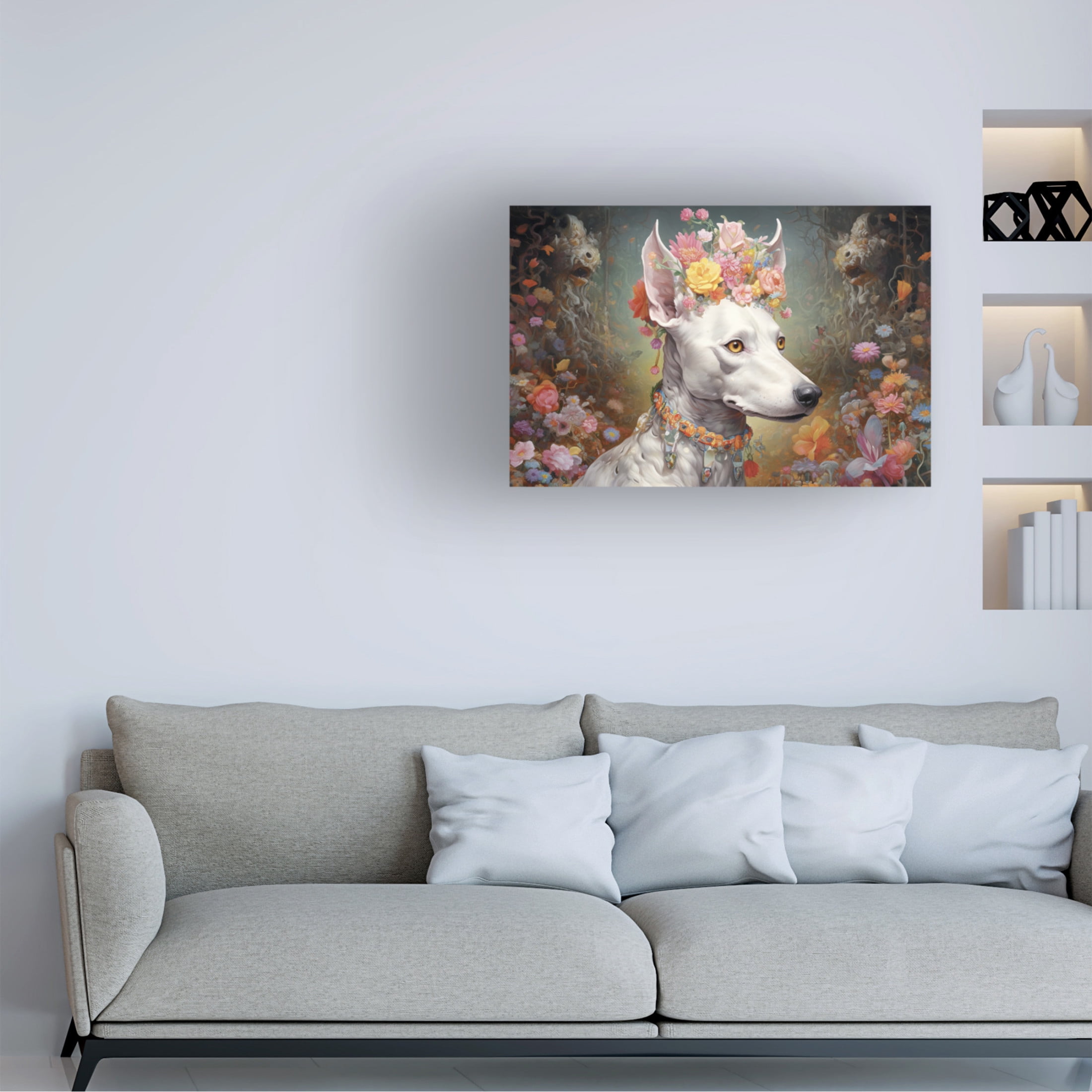 Canvas Wall Art - Ray Heere 'Art Dog 1' Wall Art for Living Room, Bedroom, or Office Décor by Trademark Fine Art - 47 x 30 Inches