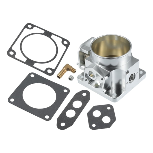 Conjuntos únicos 1 Set Universal 75mm/2.95" Cuerpo de Aceleración de Aleación de Aluminio de Tonalidad Plateada