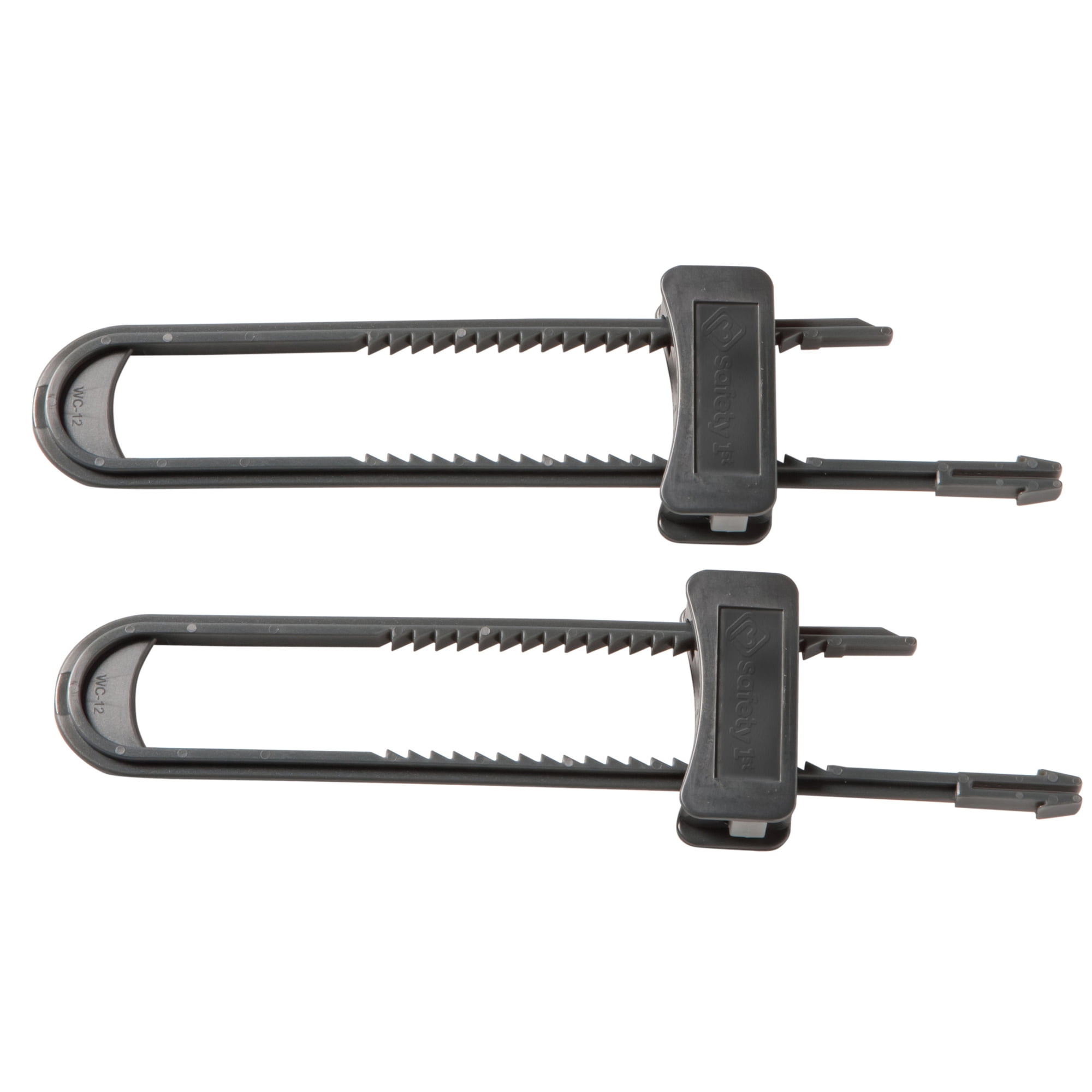 Safety 1st Double Door Baby-Proofing Cabinet Lock (2pk), Charcoal, Toddler