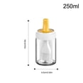 thumbnail image 2 of Bewildely Botella de aceite de vidrio con cepillo para hornear, pastelería, cocina, herramienta de hilvanado de fluidos, transparente, recargable, Cocina y Comedor Amarillo 250ML Bewildely HA064279-01B, 2 of 6