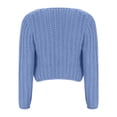 thumbnail image 4 of Women's Solid Color Knitted Sweater Blouses Tops V-Neck Long Sleeve Button Up Loose Fit Casual Pullover for Business Office Work Vacation Travel Outfits Fashion Essential Gift for Women, 4 of 7