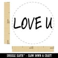 thumbnail image 2 of Love U You Text Self-Inking Rubber Stamp Ink Stamper - Black Ink - Medium 1 Inch, 2 of 7