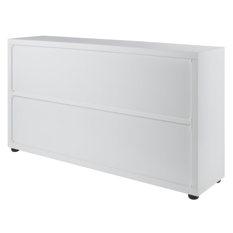 Contemporary Home Living, 2-Tier Wooden Storage Cabinet, 48.25