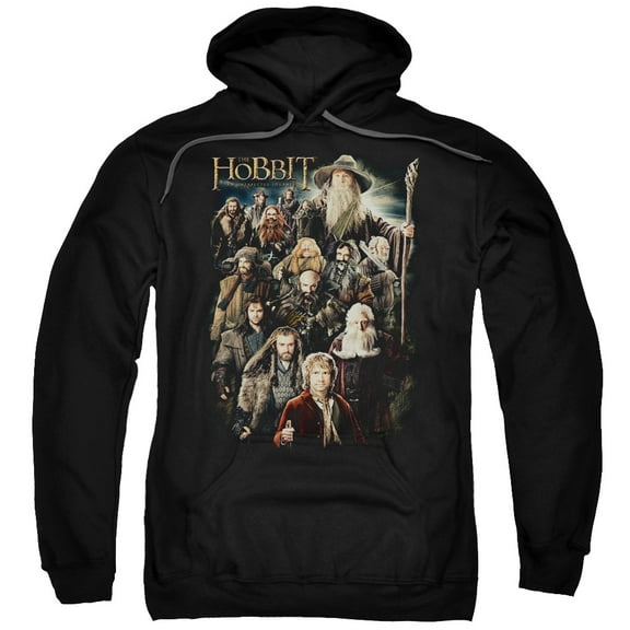 Trevco The Hobbit-Somber Company Adult Pull-Over Hoodie- Black - Large