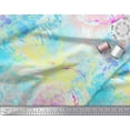 thumbnail image 3 of Soimoi Green Cotton Duck Fabric Flower Watercolor Print Fabric by the Yard 42 Inch Wide, 3 of 3