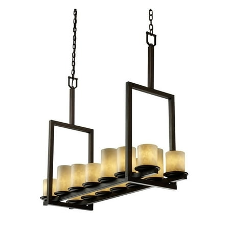 - Justice Design Group Dakota 14-Light Bridge Tall Dark Bronze Chandelier