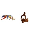 thumbnail image 1 of Figura decorativa de pensador abstracto, estatua de animal con diseño hueco, ideal para sala de estar, dormitorio, estudio, estantería o entrada., 1 of 8