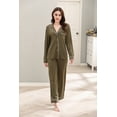 thumbnail image 2 of RH Women Pajamas Set Button Down Sleepwear Long Sleeve Nightwear Long Pants Pj Set S-XXL RHW4013, 2 of 7