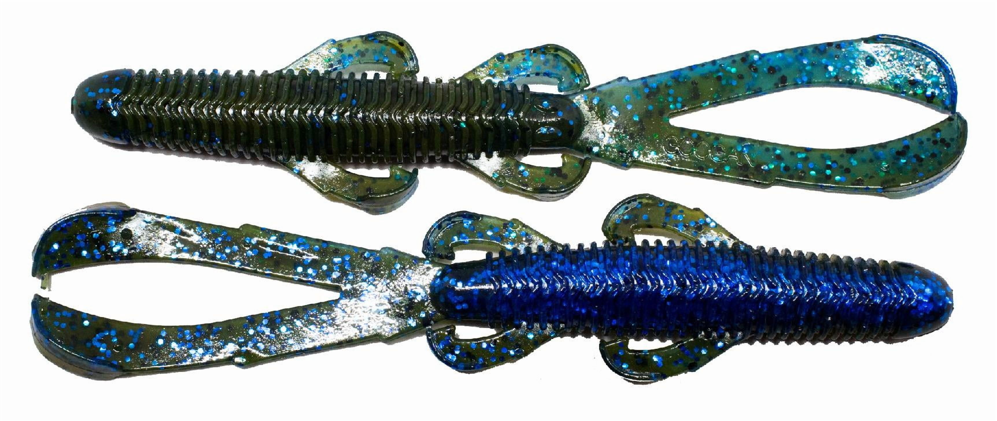 Googan Baits Trench Hawg Fishing Lures - 6 Pack In Watermelon Red Flake | Heavy-Duty Soft Plastic Bait For Bass Fishing