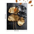 thumbnail image 3 of Golden and Silver Lotus Leaf Decorative Painting/Canvas Art， Ideal for Living Room， Bedroom， Office， Dining Room， Hallway and Study Room Decor， Chic and Modern Wall Art， Framed Canvas Artwork, 3 of 8