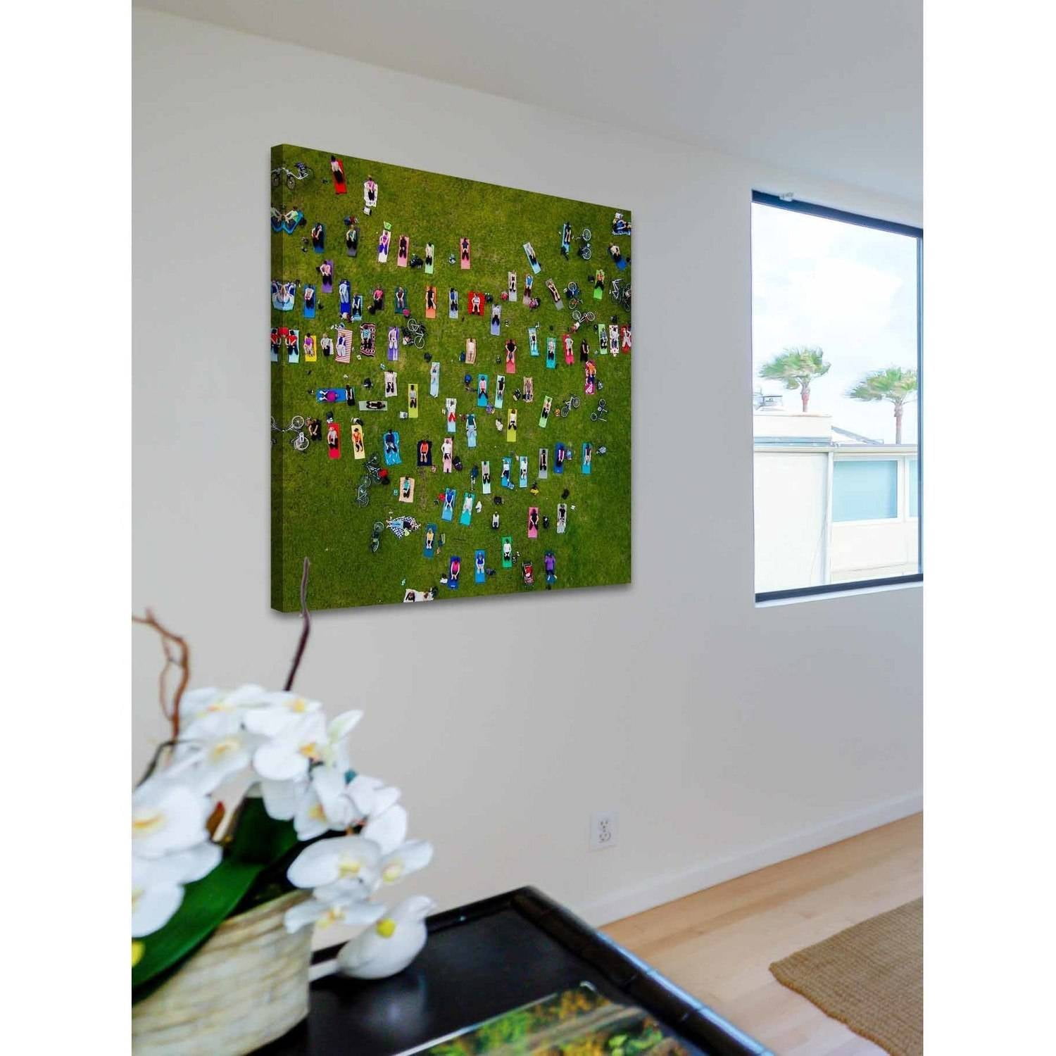 Marmont Hill "People on Towels" by Karolis Janulis Painting Print on Wrapped Canvas