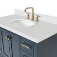 thumbnail image 6 of Ariel Cambridge 43 In. Oval Sink Vanity With White Quartz Countertop In Midnight Blue, 6 of 10