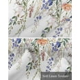 thumbnail image 6 of Spring Floral Leaves Kitchen Valances for Windows Farmhouse Linen Window Valance Curtain for Living Room Window Treatment Farmhouse Vintage Flowers Valance Rod Pocket Topper Drape, 42 x 18 Inch, 6 of 6