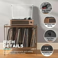 thumbnail image 5 of Record Players for Vinyl with Speakers Belt-Driven Retro Turntable for Vinyl Records Support 3-Speed Full Size, Bluetooth Playback, 5 of 5