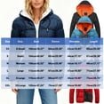 thumbnail image 3 of Women's Fall Winter Color Block Puffer Jacket - Lightweight Waterproof Hooded Quilted Down Coat, Warm Windproof Outdoor Hiking Ski Outerwear, 3 of 3