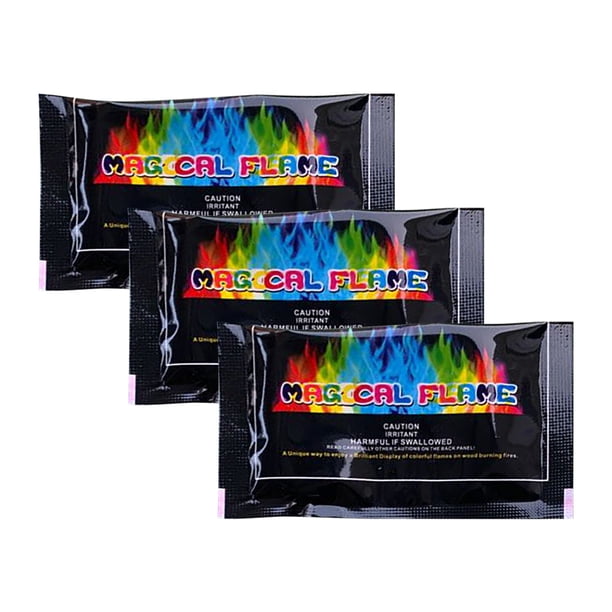 Fiudx Liquidación De Ofertas Flash 3 Piezas Crean Llamas De Fuego Coloridas, Puntos De Llamas Coloridos, Colores De Llamas, Suministros Para Fiestas Y Festivales 30 G