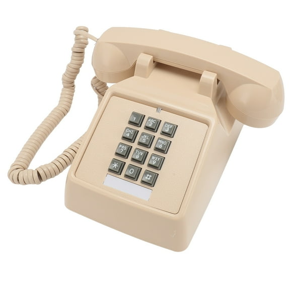 Teléfono Con Cable Vintage, Teléfonos de Escrito Retro Con Control de Volumen de Timbre Mecánico, Teléfono Fijo Clásico Con Botones Grandes Para La Escuela en Casa