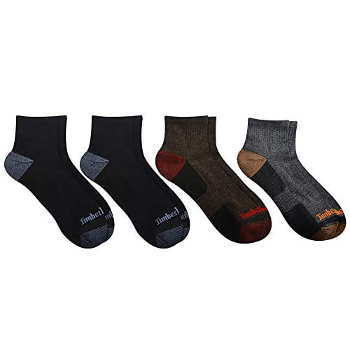 Timberland men's 4 pack comfort low quarter sock top