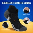 thumbnail image 3 of BISPOY Women Ankle Running Socks, 6-Pairs, Low Cut Cushioned Socks with Arch Support, Moisture Wicking, Black, 3 of 6