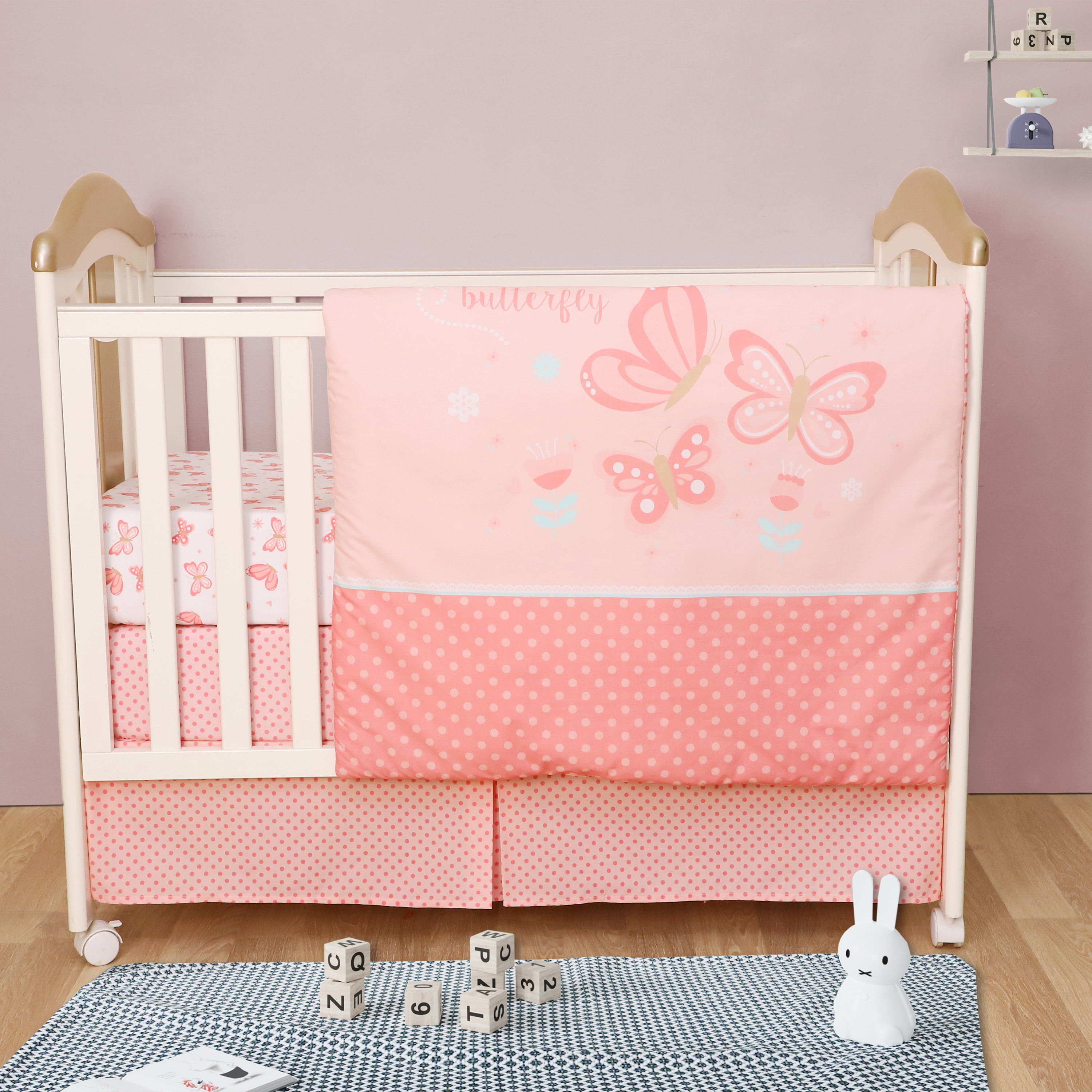 Kids Cot Bed Luxury 12 Piece Nursery Bedding Set Fits Baby Cot Love Heart 