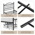 thumbnail image 2 of Gaderth Twin Size Metal Platform Bed Frame,Mattress Foundation Victorian Style Wrought Iron-Art Headboard&Footboard, Under Bed Storage,Noise Free,No Box Spring Needed,Easy Assembly, 2 of 8