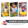 thumbnail image 4 of EeaseMX Falda de tul arcoíris, falda tutú, falda de rendimiento, vestido con degradado de color para mujeres y niñas (talla S), 4 of 8