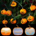thumbnail image 4 of Guirnalda de luces LED con forma de calabaza SSuperp 3 m 20 luces LED 3D, 4 of 5