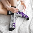 thumbnail image 7 of Athletic Socks Pancreatic Cancer Awareness Flag Sport Running Calf Socks Crew Socks for Men Women, 7 of 7
