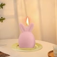 thumbnail image 4 of dajkiuy 1 Pieces Easter Candles - Easter Bunny Shaped Soy Candles - Spring Bunny Tealight Candles Home Decor Bunny Candle - Handmade Wax Candle for Bedroom Bathroom Party - Pink, 4 of 6