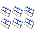 thumbnail image 1 of 6uds. Broche decorativo con insignia de Metal de bandera israelí para hombres y mujeres, traje de sombrero (32x23MM), 1 of 2