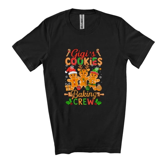 Gigi's Cookie Baking Crew; Amusing Christmas Three Gingerbread; Baker Family Group Unisex T-Shirt