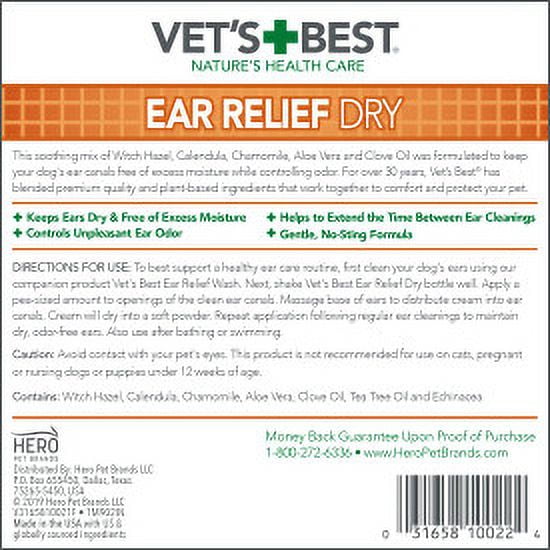 Vet's best clearance ear relief dry