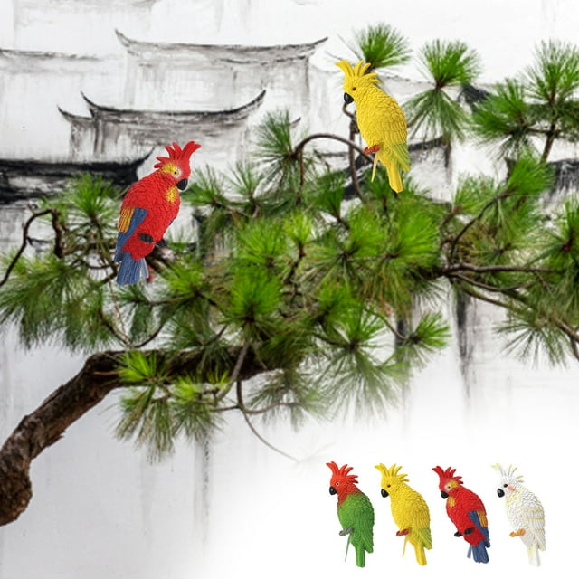 Colgante de acuario de peces de loros - adorno colgante de plástico para pájaros en acuario, maceta y decoración de vallas de jardín