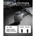 thumbnail image 4 of UTAH-Retractable Car Charger 4 in 1 Fast Car Phone Charger Adapter 63W Retractable Cables (2.6ft) 2 USB Ports Car Charger Compatible with iPhone 15/14/13/12/11 Pro max, Galaxy, Google Pixel, 4 of 4