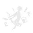 thumbnail image 3 of VONKY 1 Pcs Funny Car Sticker Pull Fuel Tank Pointer To Full Hellaflush Reflective Car Sticker Decal Silver white 13*9.5cm, 3 of 4