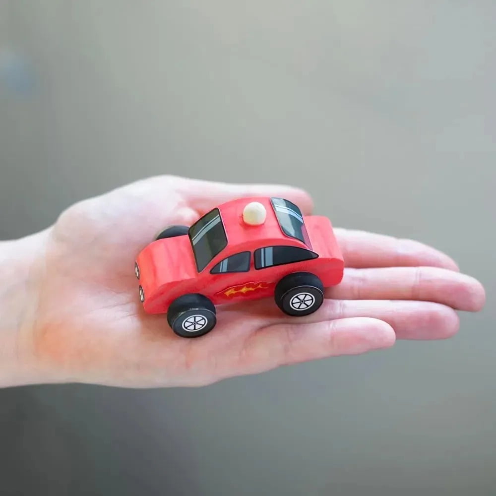 Kids Party Wood Painting Craft Kits (12ct) 3D Cars - Each Kit Has its Own Brush, Paint, & Figure- 6 Designs Include Taxi, Trucks & More w Bonus Customizable Sticker Decals- Party Activity Favor Gift
