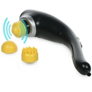Make Lemonade Handheld Percussion Massager - Corded Deep Tissue Massager for Back and Body - Multi-Intensity Settings with 3 Massage Node Options - Black