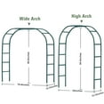 thumbnail image 6 of ZS 7.9 ft Wedding Arch Metal Garden Arch Trellis for Climbing Plants Wedding Decor, Green, 6 of 10