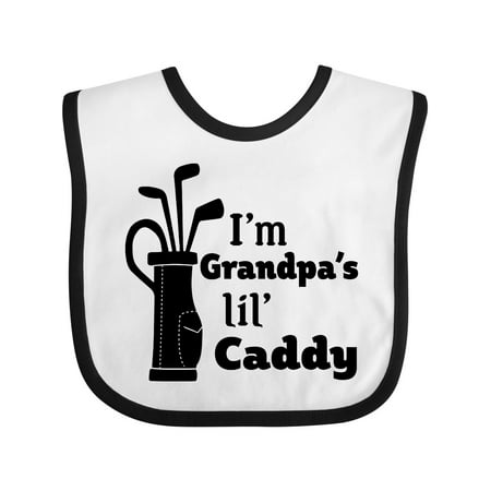 

Inktastic I m Grandpa s Lil Caddy- Golf for Kids Boys or Girls Baby Bib