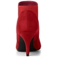thumbnail image 4 of Unique Bargains Women's Stiletto Heel Chelsea Ankle Booties Red (Size 7), 4 of 8