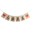 Eastjing Love Burlap Banners Sign Valentine's Day Garland Decoration Photo Props for Wedding Engagement Party Favors