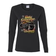 thumbnail image 2 of 1990 Vintage Garage Customs Hot Rod Classic Car Cars and Trucks Womens Graphic Long Sleeve T-Shirt, Black, Medium, 2 of 3